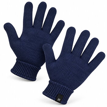 Norfolk Finger Mittens Merinovilla Sininen