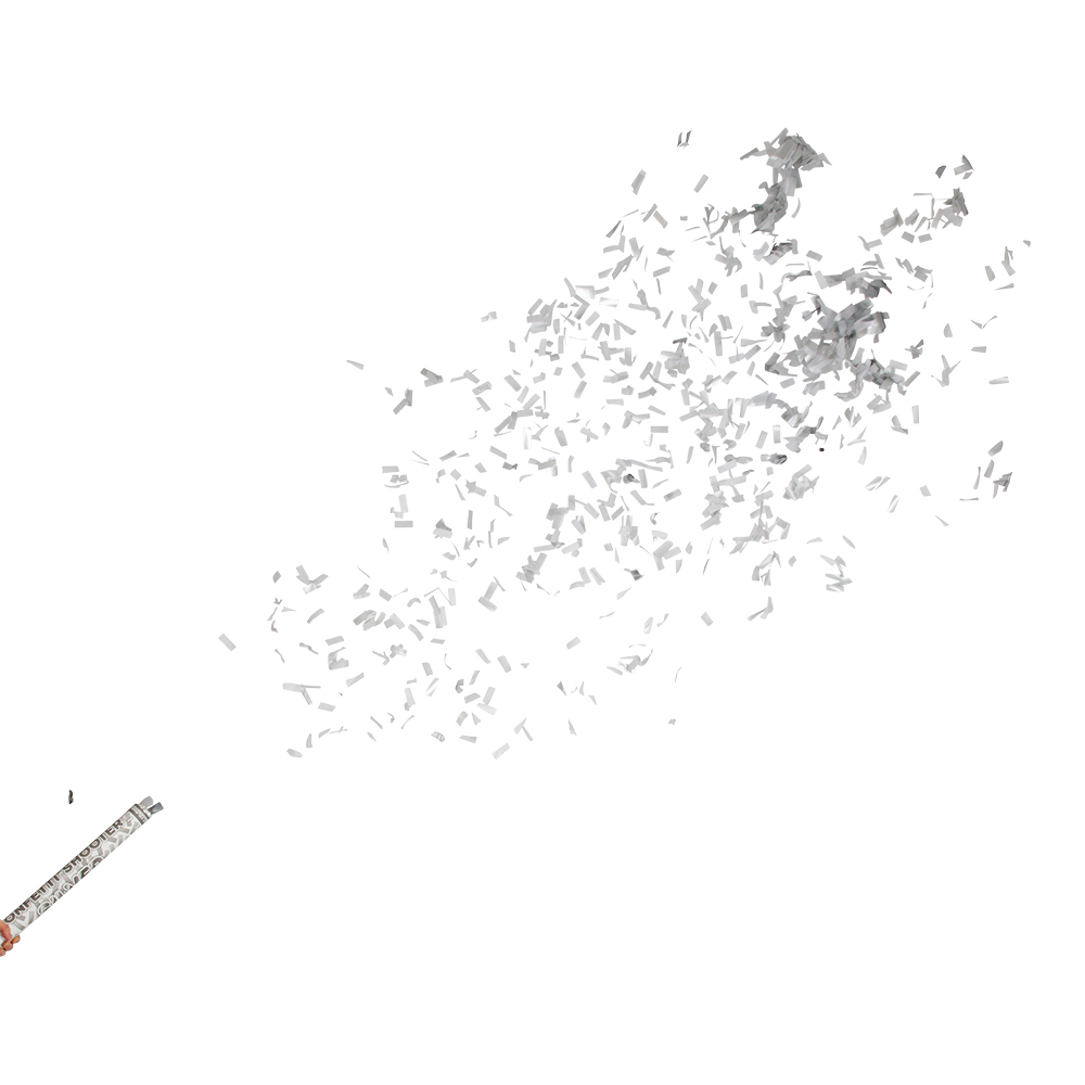 Confetti shooter - silver 60cm - 3