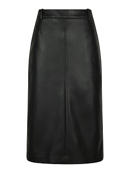 Nettie Faux Leather Skirt Black