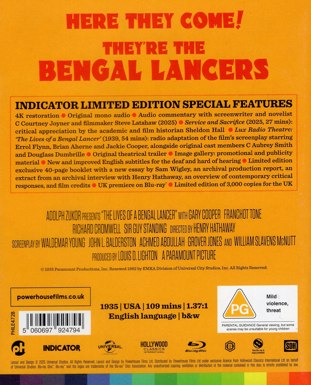 The Lives Of A Bengal Lancer (Limited Edition) (ej svensk text) (Blu-Ray) - 2