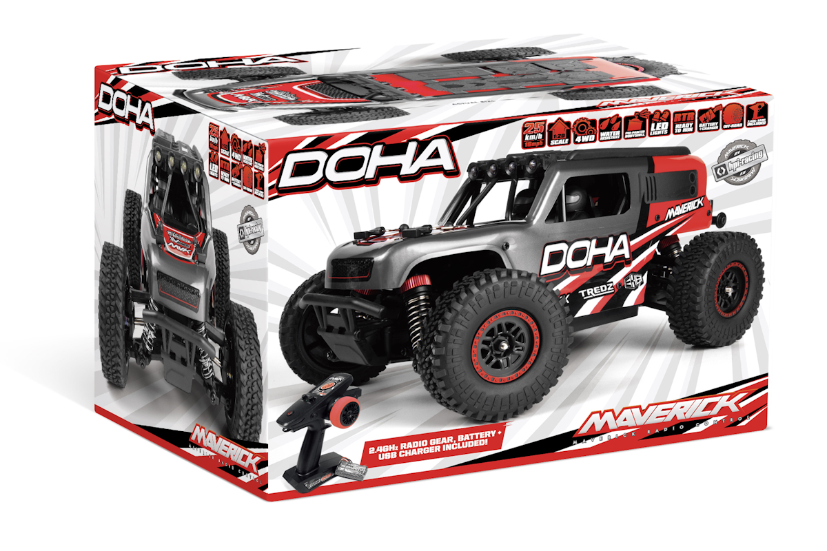 Maverick RC MV150701 Doha 1/20 4WD Electric Truck - Red - 3