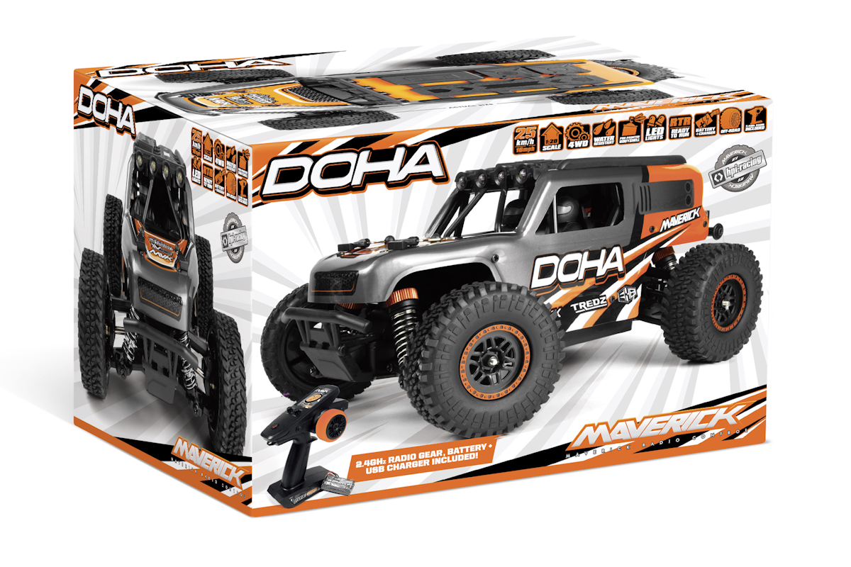 Maverick RC MV150702 Doha 1/20 4WD Electric Truck - Orange - 3