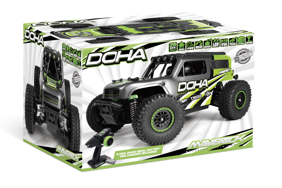 Maverick RC MV150703 Doha 1/20 4WD Electric Truck - Green - 8