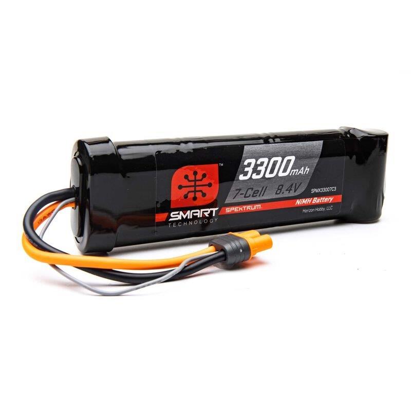 Spektrum 8.4V 3300mAh 7-Cell Smart NiMH Battery: IC3