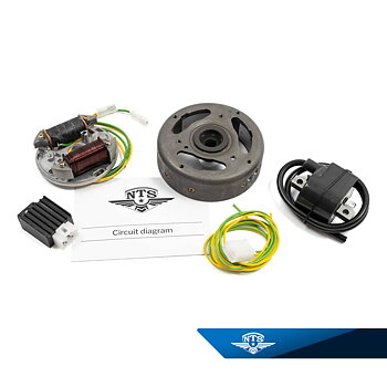 Zündanlage schalterlos rechtsdrehend 12V-43W für Puch Maxi/KTM