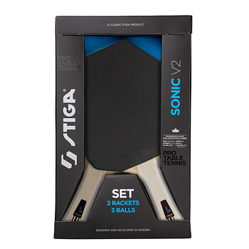 Stiga Sonic Set V2, 2 Rack & 3 Bollar 