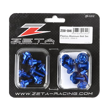ZETA Alu Bolt Set Plastics YZ 125/250 08-21, 2023 17 pcs Blue