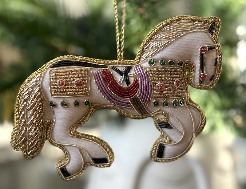 Christmas tree decoration White Horse