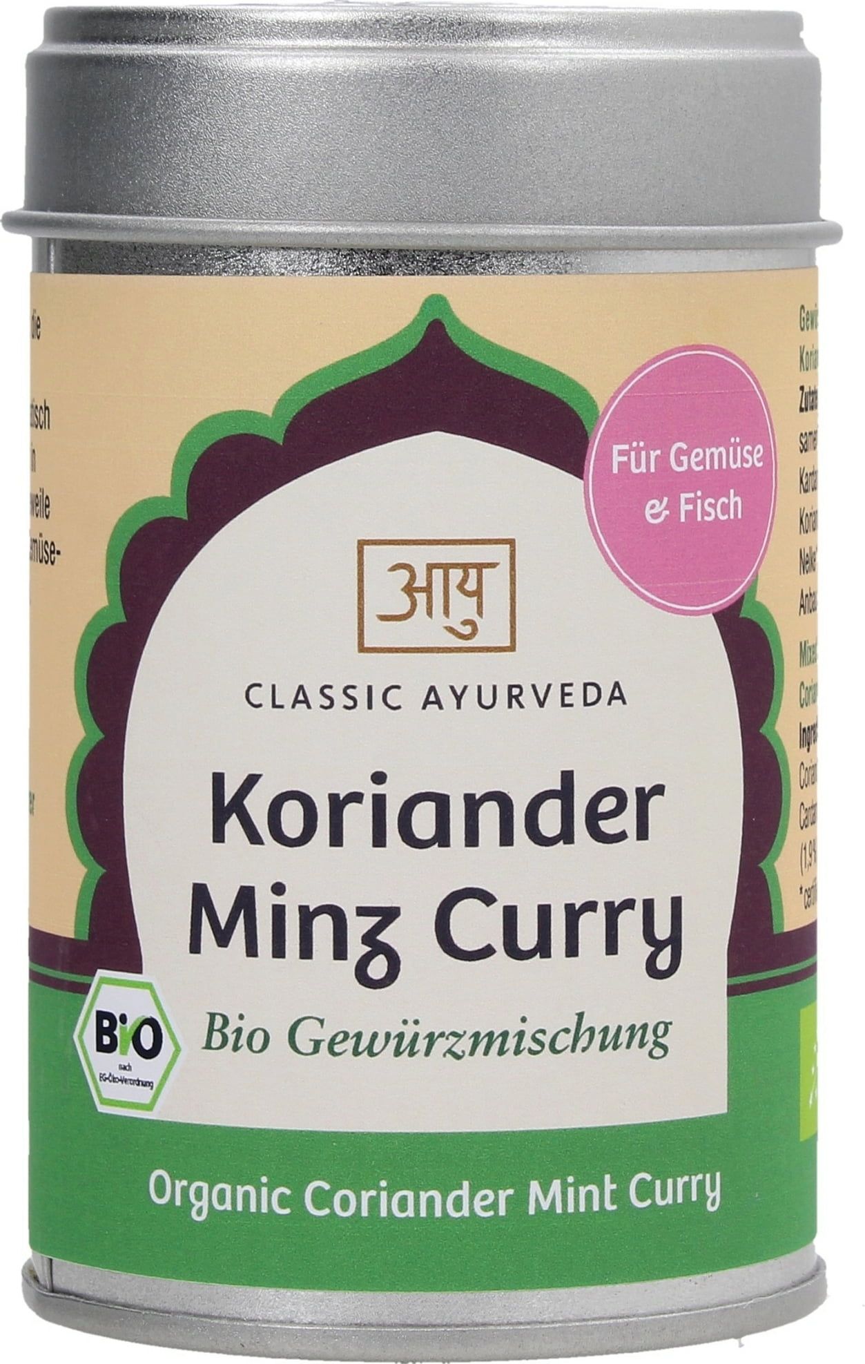 Koriander Mynta Curry 80g Eko, Classic Ayurveda