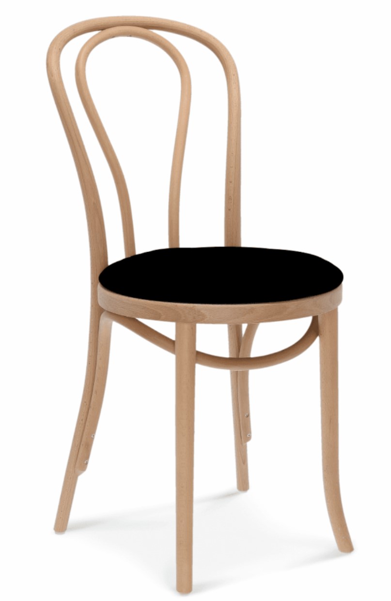 Stol Michael, ljus bok klädd sits
