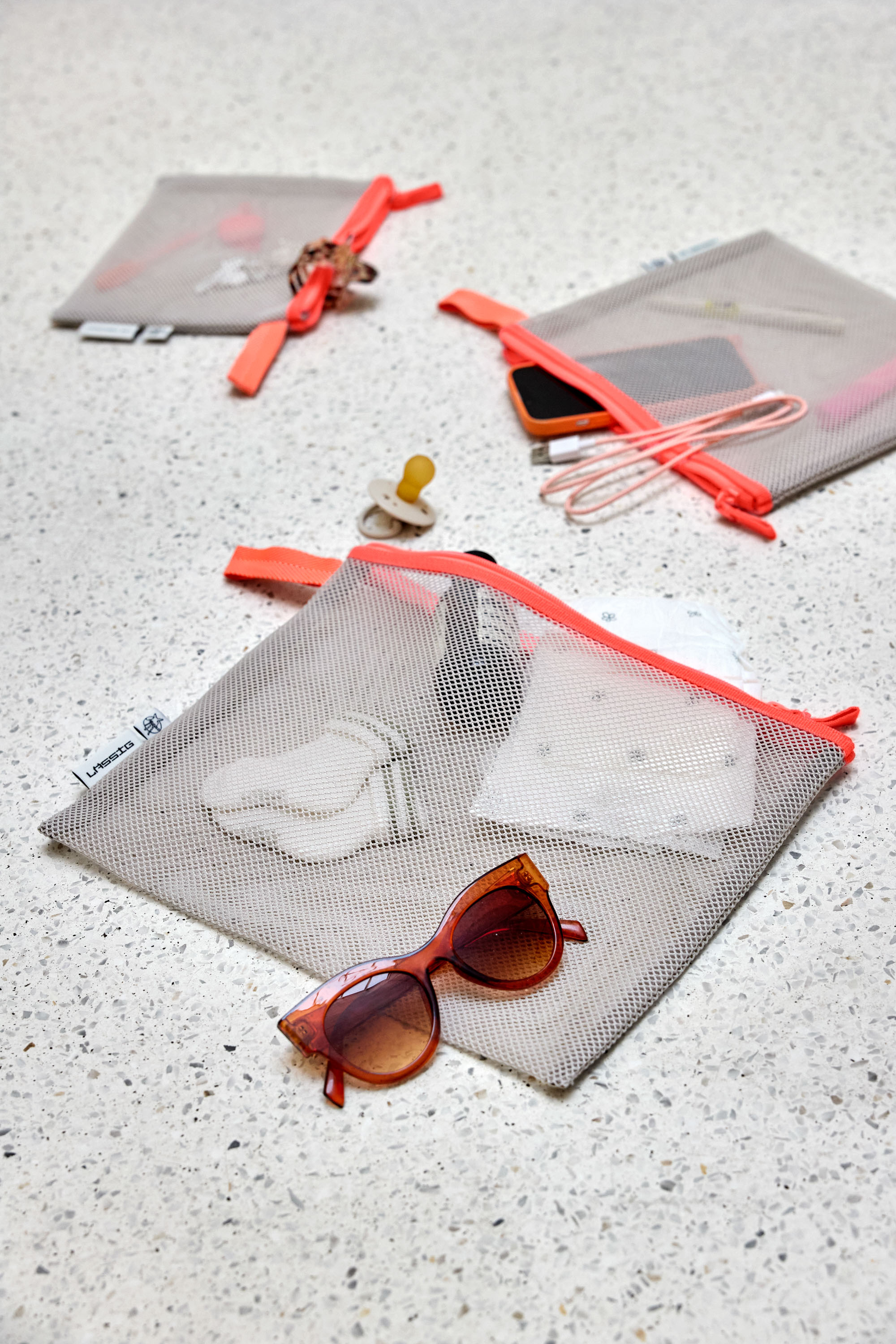 Lässig Mesh Bags Set 3 pcs neon orange - 4