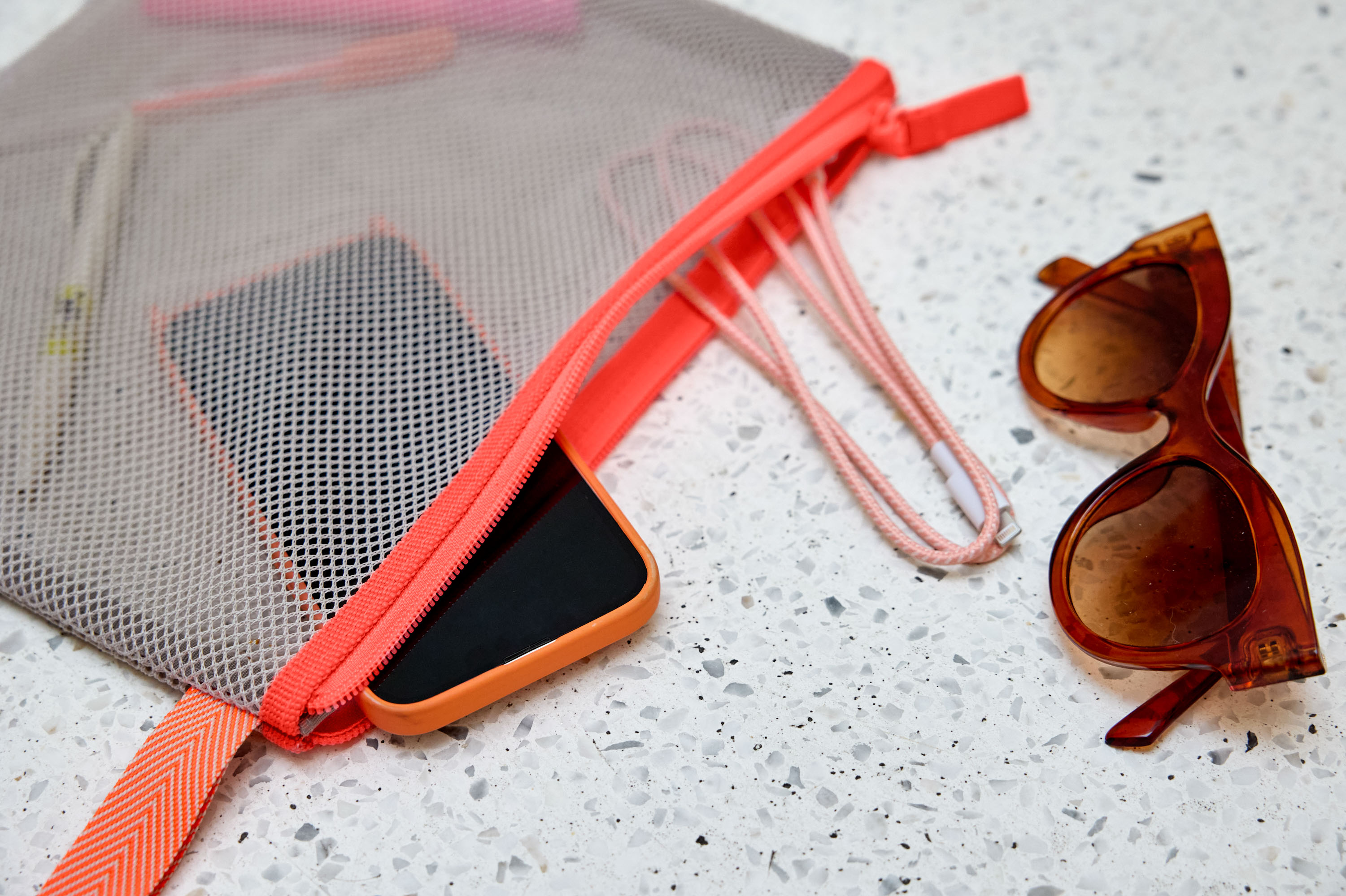 Lässig Mesh Bags Set 3 pcs neon orange - 5