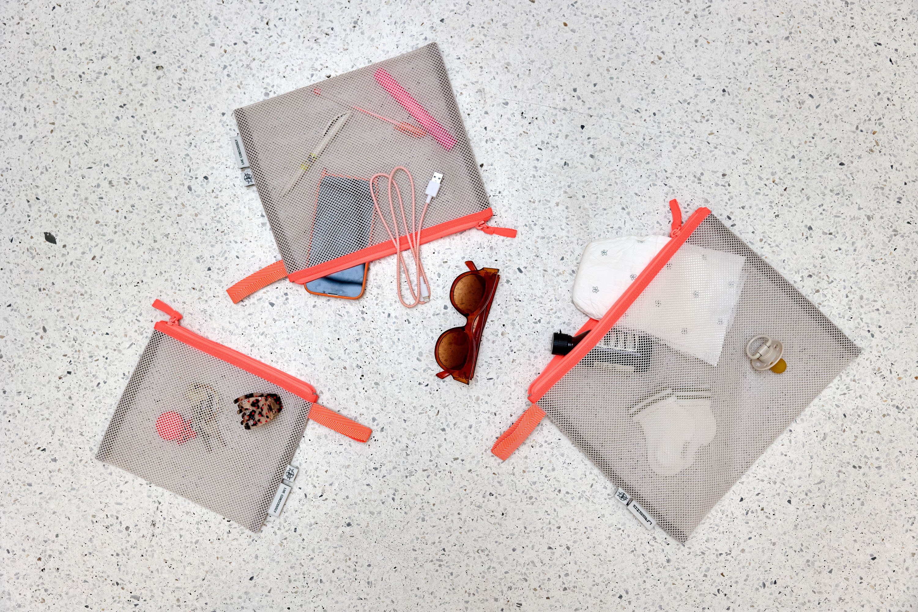 Lässig Mesh Bags Set 3 pcs neon orange - 2