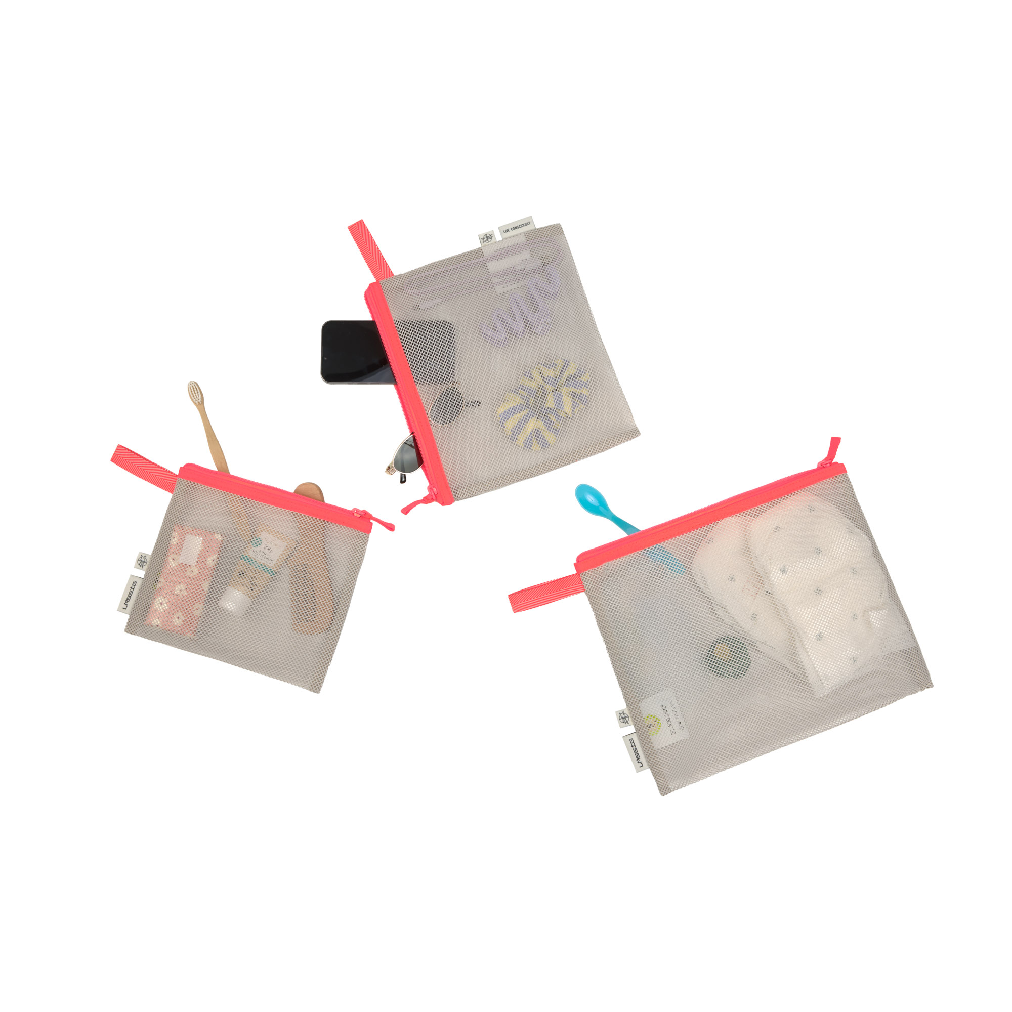 Lässig Mesh Bags Set 3 pcs neon orange - 6