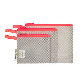 Lässig Mesh Bags Set 3 pcs neon orange