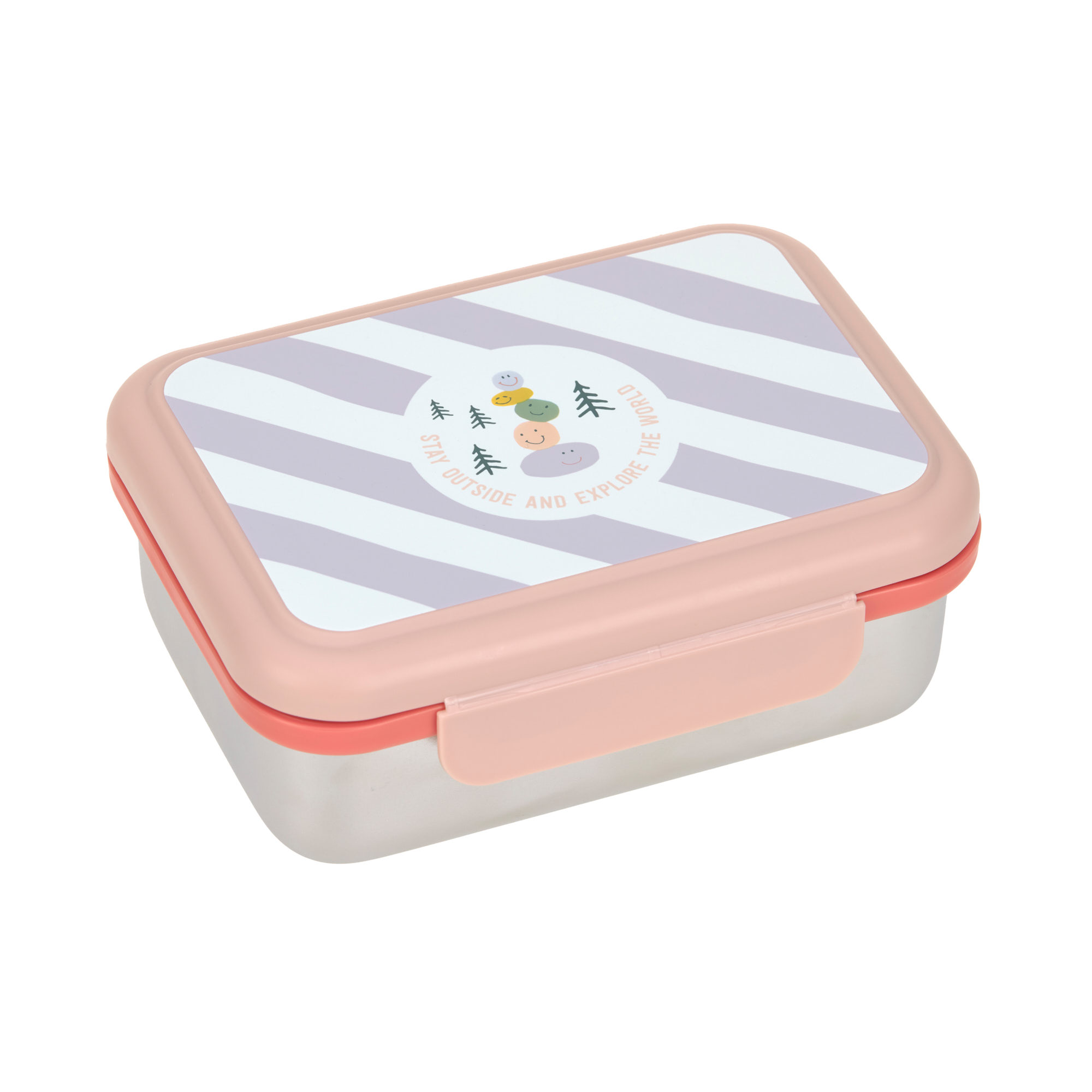 Lässig Lunchbox Stainless Steel Sunny Explorer rose/pink