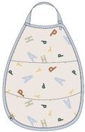 Lässig Medium Drop Bib with Pocket Happy Fruits light blu