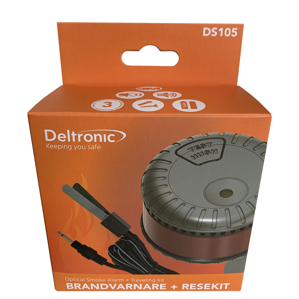 Reselarm -  DELTRONIC PS105 Brandvarnare + resekit - 10