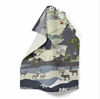 Fjällvandring blå handduk
