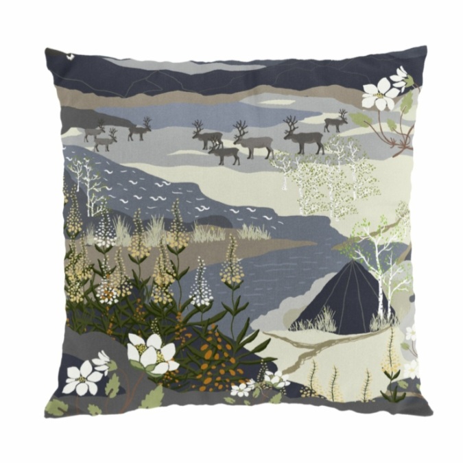 Fjällvandring blå kuddfodral