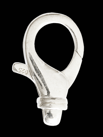 26.5 mm. Klolås / smyckes lås  i Äkta silver.