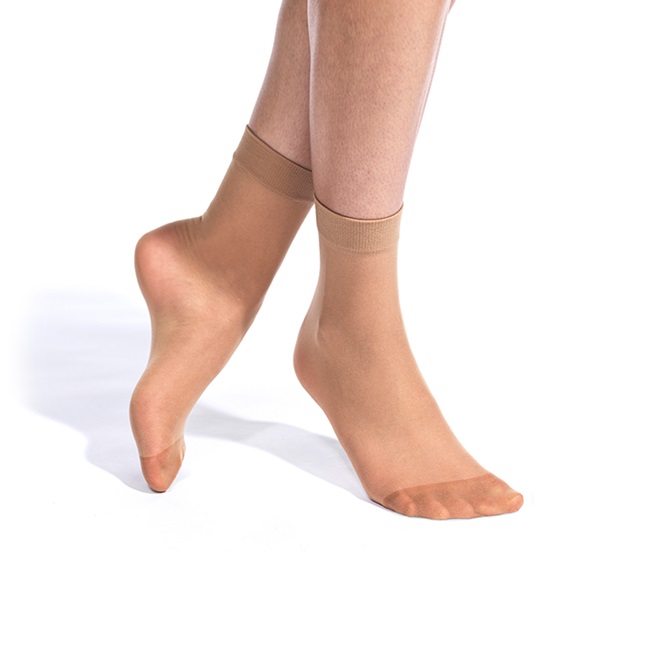 5-Pack Crossbow Ladies Sock 20D Tan - 2