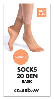 5-Pack Crossbow Ladies Sock 20D Tan