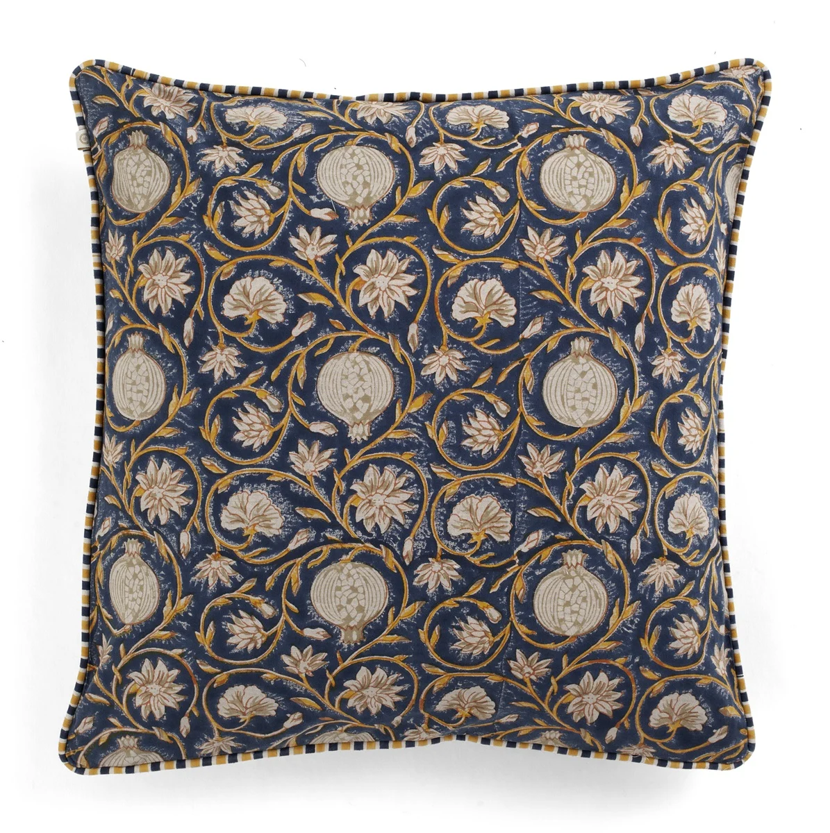 Chamois Kuddfodral Tangier Pomegranate Dark Blue/Ochre