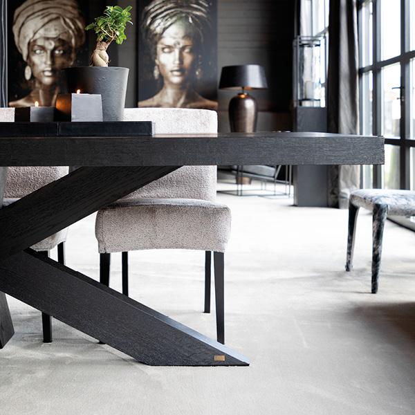 Justin Black dining table 240×100 cm - 5