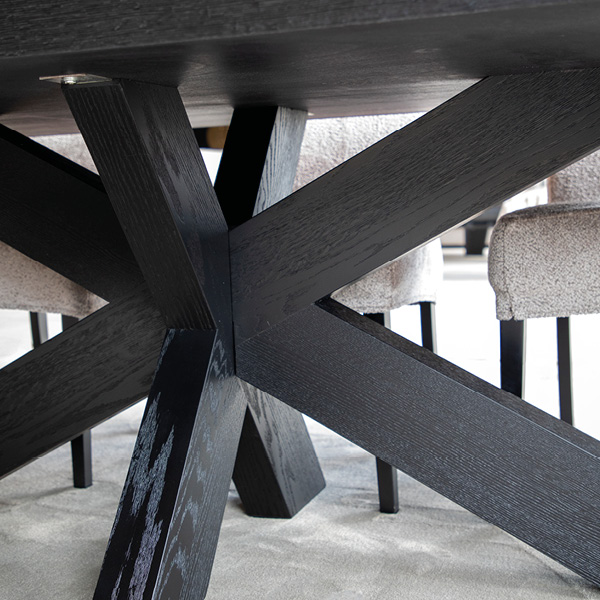 Justin Black dining table 240×100 cm - 4