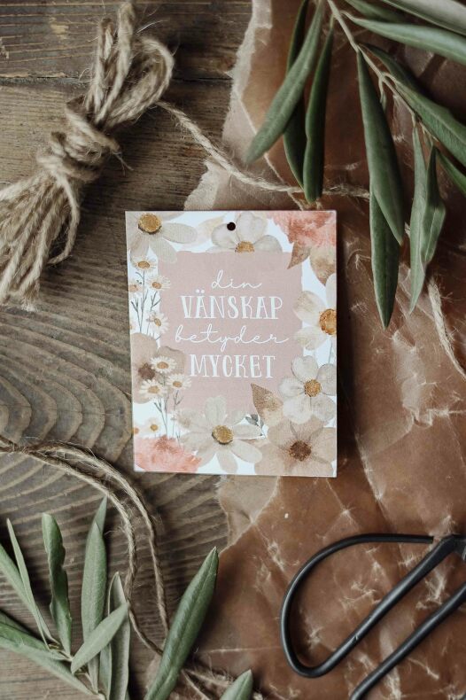 Gift card "Your friendship means a lot" - Majas cottage