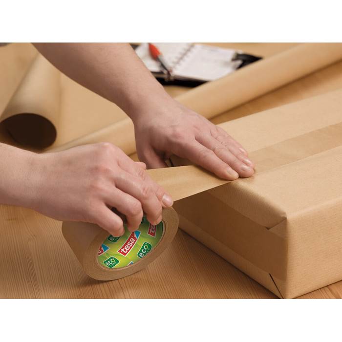 Packtejp ecoLogo® Tesa 50 meter x 50 mm 107my papper - 3