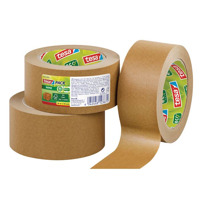 Packtejp ecoLogo® Tesa 50 meter x 50 mm 107my papper - 5