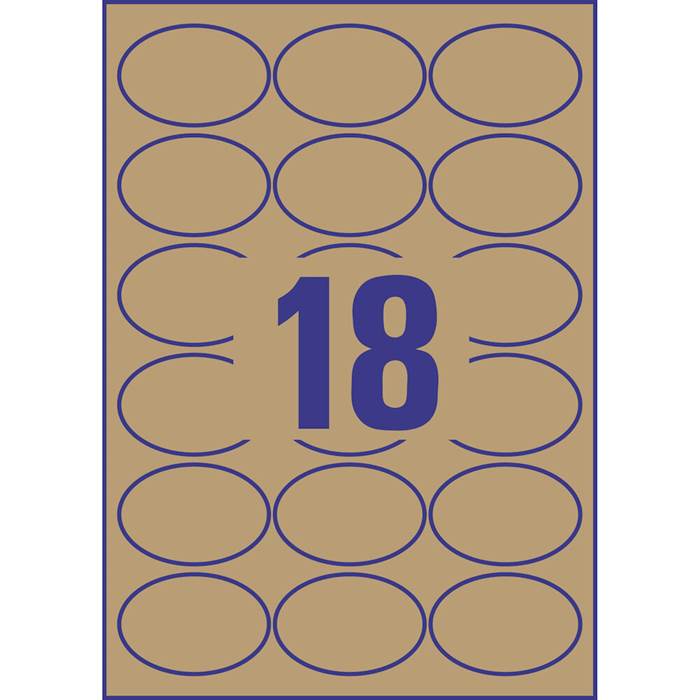Etikett kraft 63,5x42,3mm 450/fp - 3