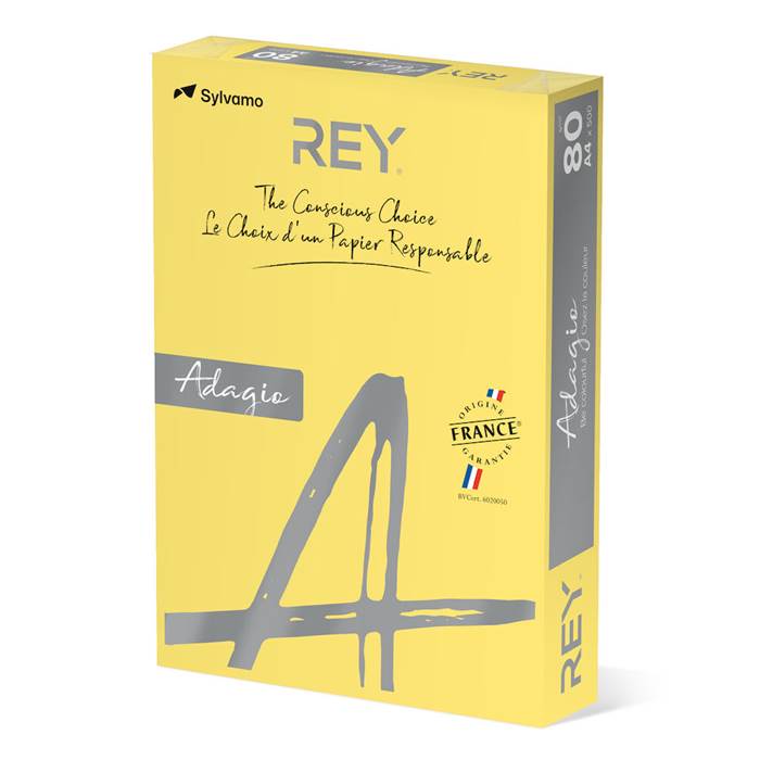 Färgat kopieringspapper Rey Adagio A3 80g 500/fp Citrus - 2