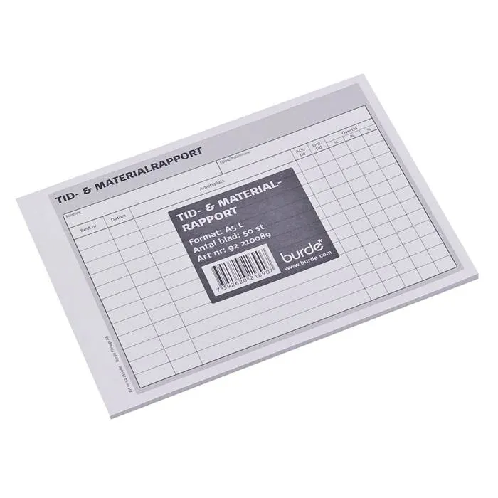 Tid- & materialrapport A5L - 2
