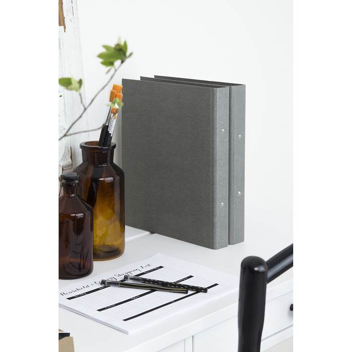 Ringpärm Bigso canvas grå - 7
