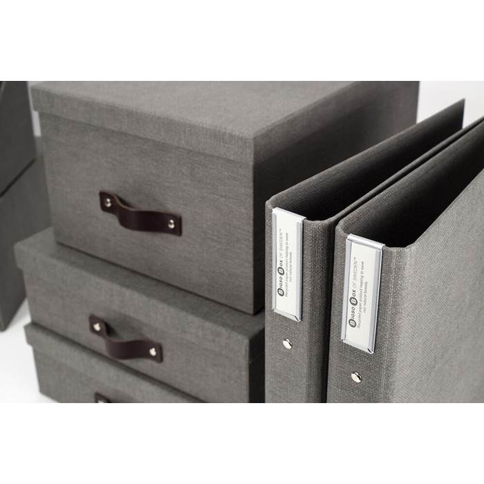 Ringpärm Bigso canvas grå - 3