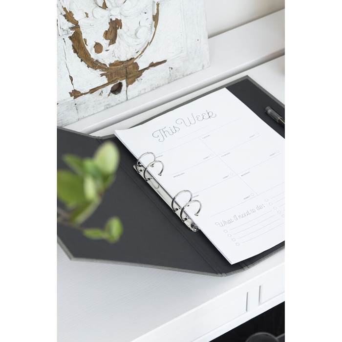 Ringpärm Bigso canvas grå - 6
