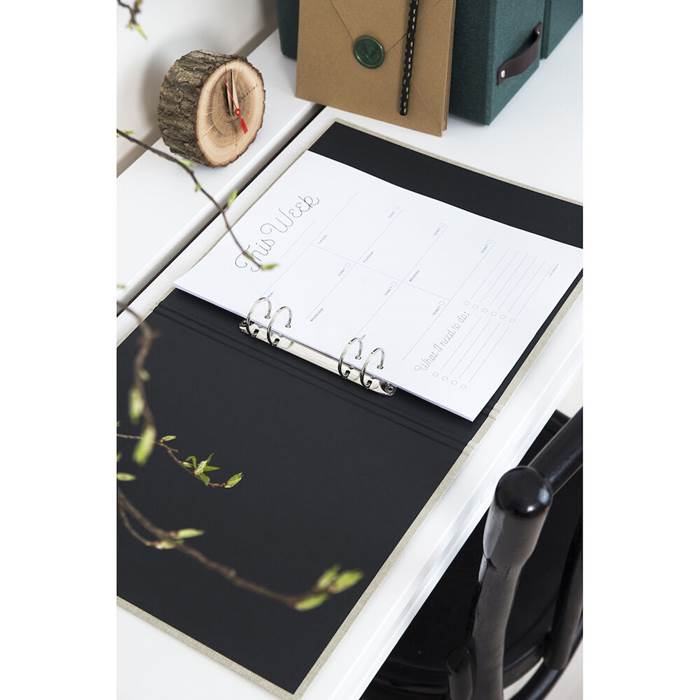 Ringpärm Bigso canvas linen - 4