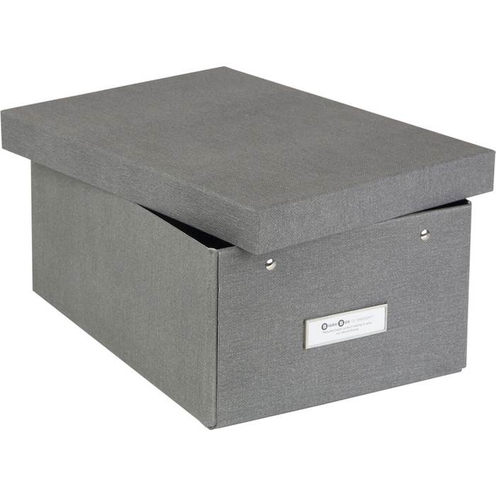 Förvaringsbox Karin canvas grå Bigso - 2