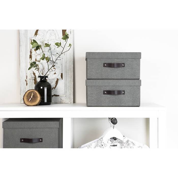 Förvaringsbox Bigso Levi canvas grå - 4