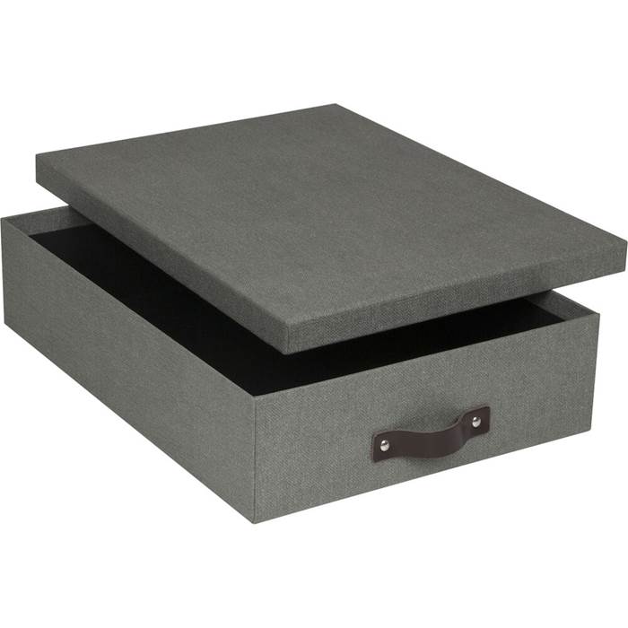 Förvaringsbox / Brevbox Bigso Oskar canvas grå - 3
