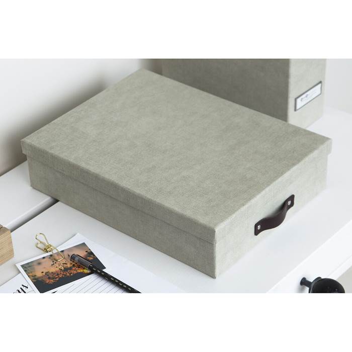 Förvaringsbox / Brevbox Bigso Oskar canvas linen - 3