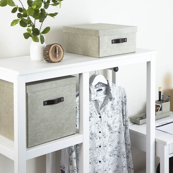 Förvaringsbox Bigso Logan canvas linen - 4