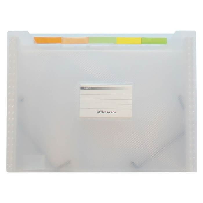 Projektmapp Office Depot 6-del transparent - 2