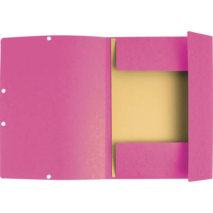 Snoddmapp A4 3-klaff rosa - 2