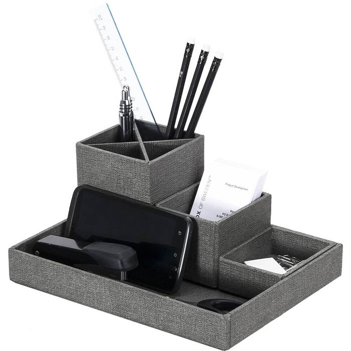 Pennställ Lena canvas grå - 3