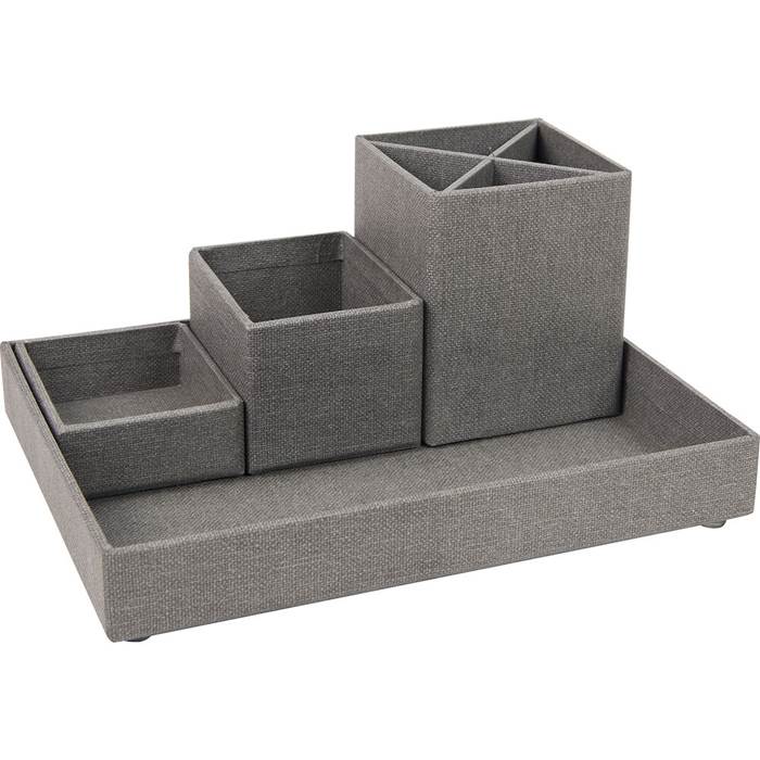 Pennställ Lena canvas grå - 4