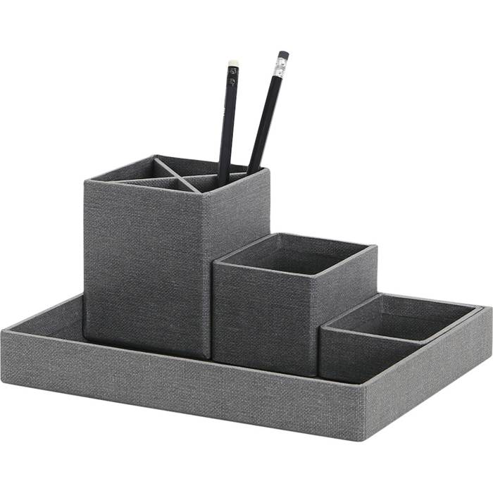 Pennställ Lena canvas grå - 2